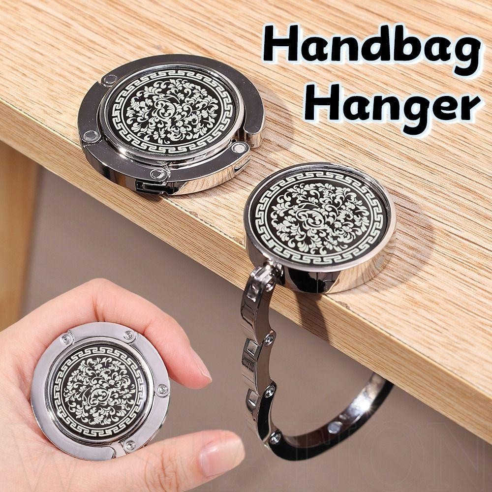 MARGREDY 1 Cái Móc Treo Túi Xách, Vintage Hoa Du Lịch Phụ Kiện Móc Bàn, Bền Tròn Di Động Giá Đỡ Ví Túi Móc