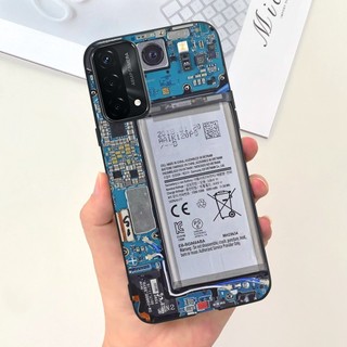 Dành Cho OPPO A74 A95 4G Ốp Lưng CHP2219 CPH2365 Vỏ Mềm Mới Phong Cách Hoa Chống Sốc Ốp Lưng Cho OPPOA74 Reno 6 Lite