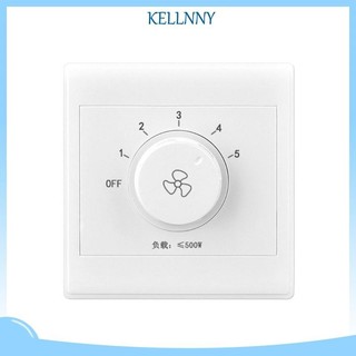 Kellnny Điều chỉnh núm vô cấp Công tắc điều khiển tốc độ Quạt trần Thống đốc Bật sáng