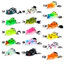 1 Mini Topwater Ếch 16 Màu Mồi Câu Cá 4g / 3.5cm Đầu Rắn Dụ Topwater Đúc Mồi Bơi Nhân Tạo Mắt 3D Với Kim Sa Lấp Lánh Đôi
