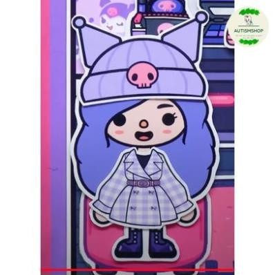 Đồ chơi giấy ngồi nhà búp bê bằng giấy tocaboca Wednesday Ngôi nhà của kuromi và My Melody thủ công