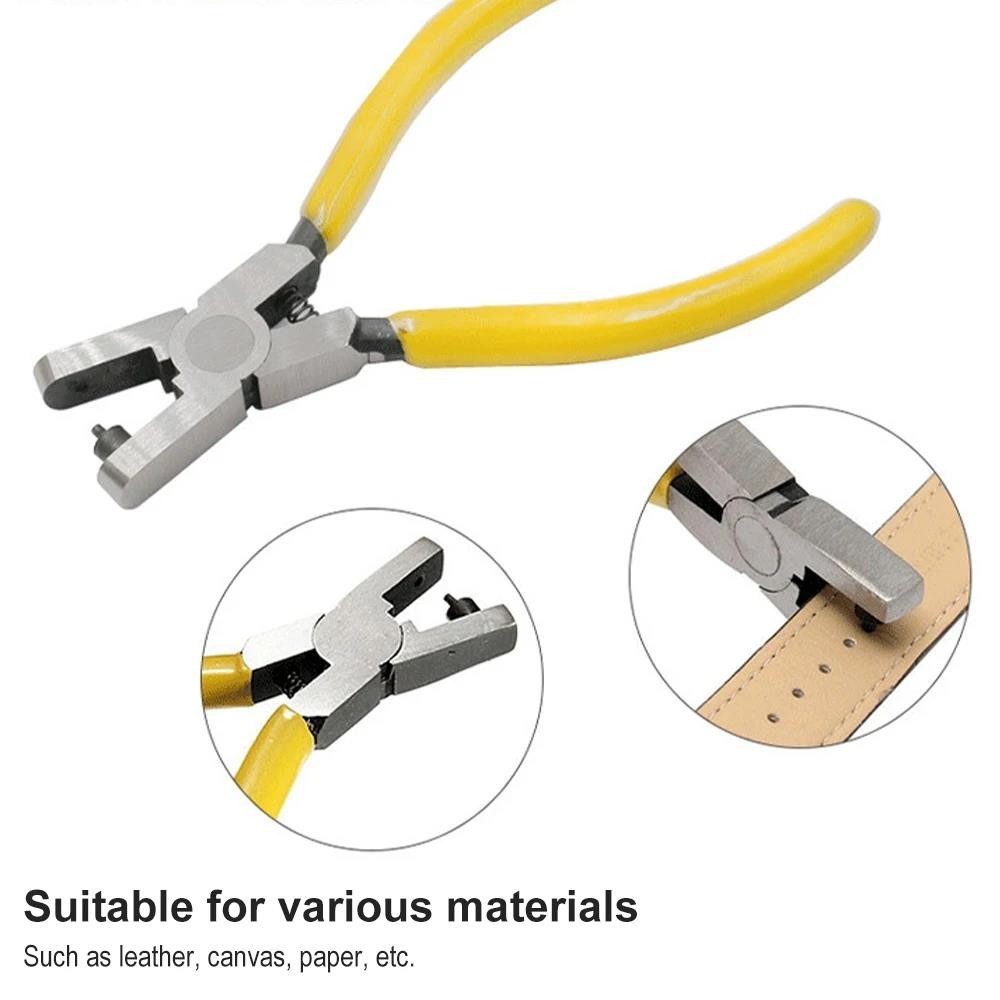 1PC Đa Năng Dây Đeo Đồng Hồ Dây Đai Lỗ Đấm Kìm Dụng Cụ Da Lỗ Đấm 2 Mm Tay Đấm Leathercraft Thiết Kế Mới Hộ Gia Đình Dây Đấm DIY Dụng Cụ