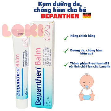 Kem chống hăm cho bé Bepanthen (made in Germany) dạng kem mỡ tuýp 30gr phòng ngừa hăm khi mặc bỉm tã