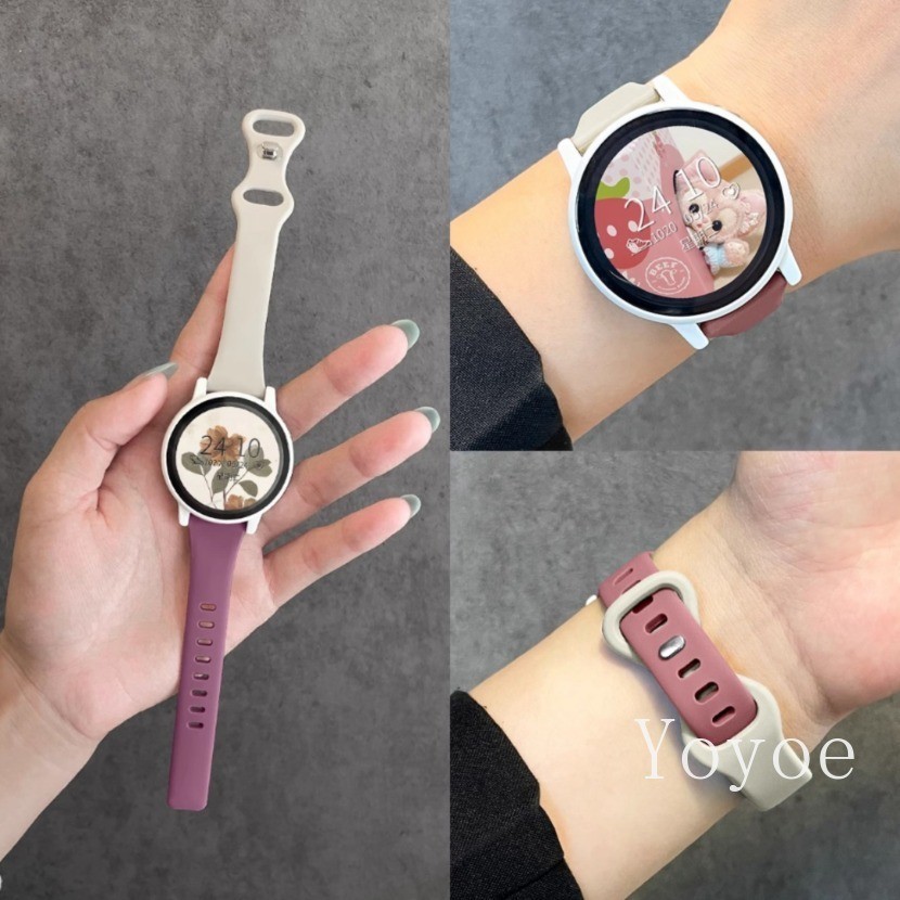 Dây Đeo Cho Samsung Galaxy Watch 7 6 5 4 44mm 40mm 5 Pro 45mm Dây Đeo Tay 20mm 22mm Vòng Tay Silicon Galaxy Watch 6 Cổ Điển 43mm 47mm Ban Nhạc