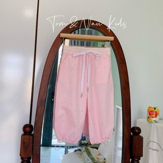 Q4-[tomnaukid] Quần hip hop đính đá dành cho bé gái - Size 9-34Kg