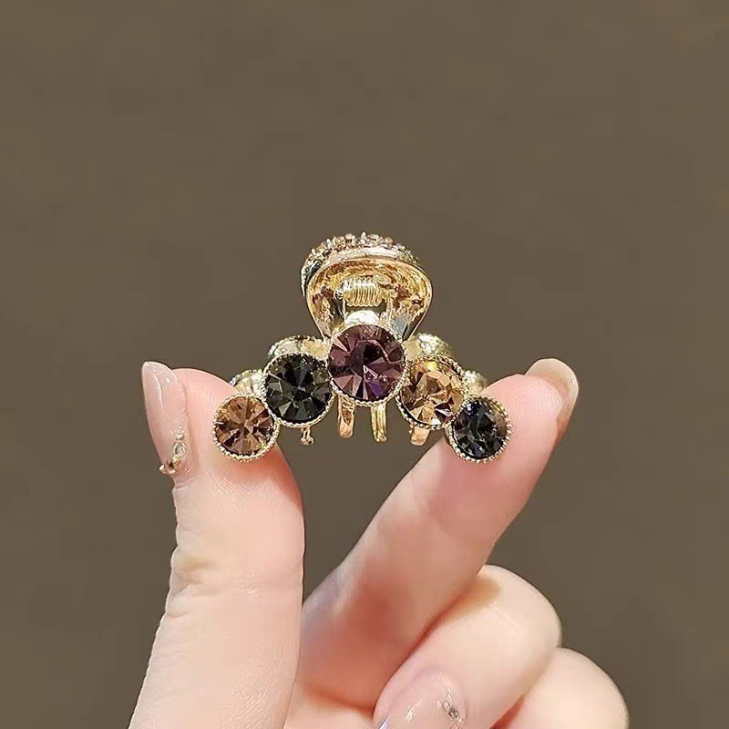 Mauropoli [Sẵn Sàng] Phong Cách Mới Obsidian Pha Lê Cá Mập Kẹp Tóc Nữ Xoắn Bím Đầu Cao Cấp Phụ Kiện Mũ Đội Đầu