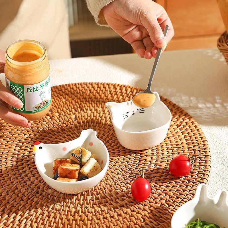 Đĩa Sứ Hình Con Vật Cute – Đĩa Đựng Gia Vị, Nước Chấm & Nước Sốt Hoạt Hình Dễ Thương