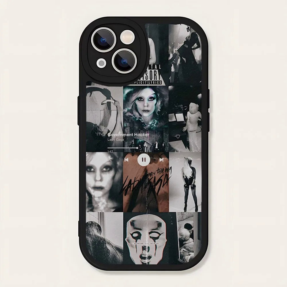 TP-1 lady gaga Singer Ốp Lưng Điện Thoại Da Cừu Cho Iphone 12 Pro Max 17,15 14 11 12 Mini X Xr Xs 8 7 Puls Se Vỏ Di Động Sang Trọng