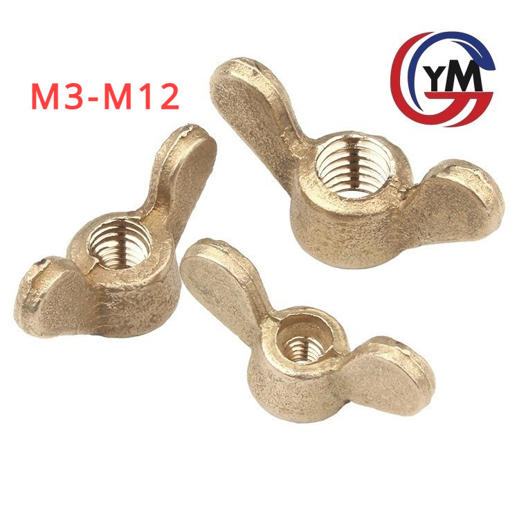 [Ymh1] Đai ốc cánh bướm vặn tay đồng Gb62 - Tán chuồn M3 M4 M5 M6 M8 ...