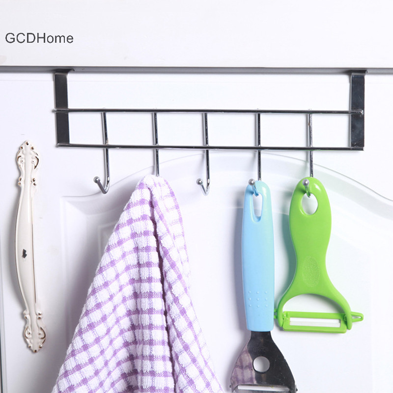 Gcdhome 5 Móc Quần Áo Áo Áo Móc Treo Khăn Giá Đỡ Kệ Trên Cửa Nhà Phòng Tắm HOT