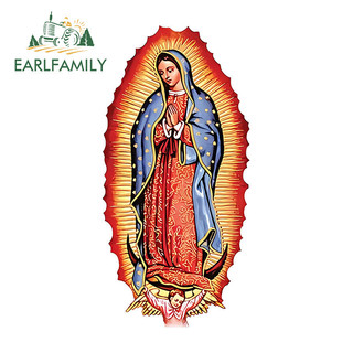 EARLFAMILY 13cm x 6.3cm Nhãn dán xe hơi Đức Trinh Nữ Maria Thời trang Thú vị Tắc Xước Ván trượt RV Cửa xe Vinyl Decal In tùy chỉnh