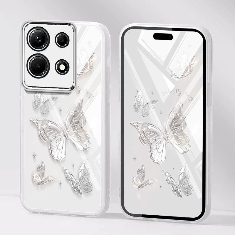 Ốp Điện Thoại YBD INS Style Cho ITEL P65 4G Infinix Note 40 Pro Plus Note 40X X6838 X6853 X6850 X6851 X6851B Vỏ Bướm Niche Được Trang Bị Bảo Vệ Ống Kính