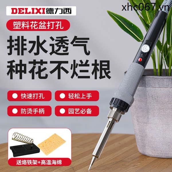 Chậu Hoa Đục Lỗ Điện Hàn Sắt Chai Nhựa Dụng Cụ Đục Lỗ Hộ Gia Đình Cắt Nhỏ Tiện Dụng Cụ Làm Vườn Tiện Dụng Điện Bút Hàn