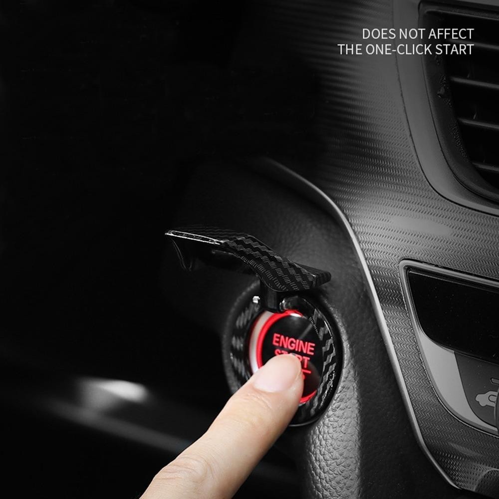 DAYBREAK Start Stop Switch Cover, Vỏ nút động cơ ô tô chống trầy xước bằng kim loại, Vỏ nút nhấn dính