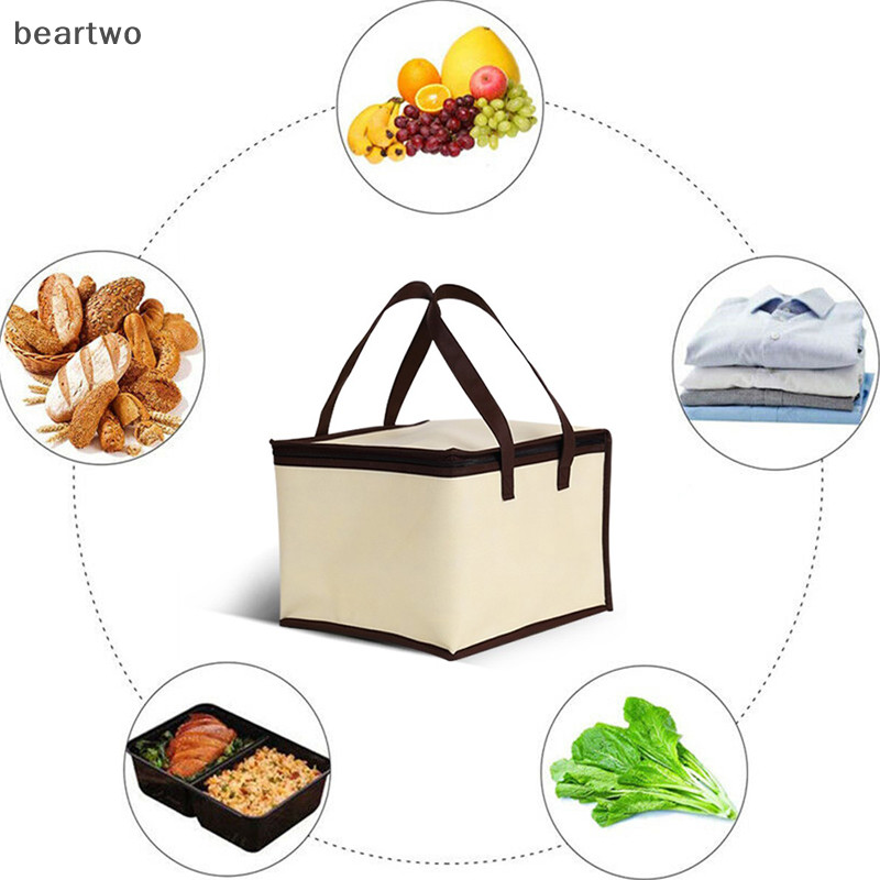 < Beartwo > 6 / 8 / 10 / 12 Inch Pizza Túi Giao Thực Phẩm Cách Nhiệt Giữ Nhiệt Dã Ngoại Đẹp