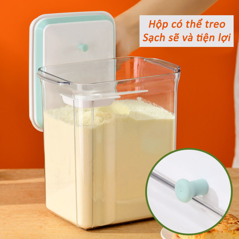 【1800/2400ML】Hộp Đựng Sữa Bột Chống Ẩm， Hộp Trữ Sữa Cho Bé Hút Chân Không Hàng Chính Hãng，nút cảm ứng，1800ml/2400ml