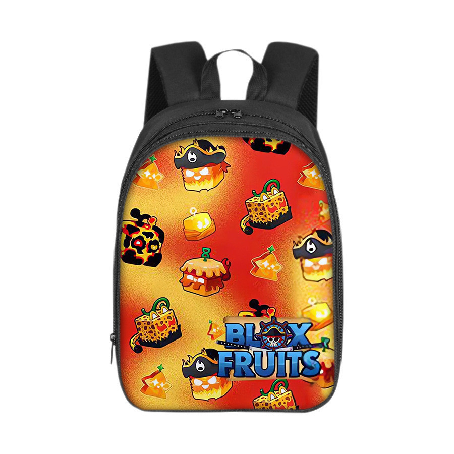 2024 Thiết kế vui nhộn ROBLOX Blox Fruits Ba lô 14 Inch dành cho trẻ mới biết đi và trẻ em