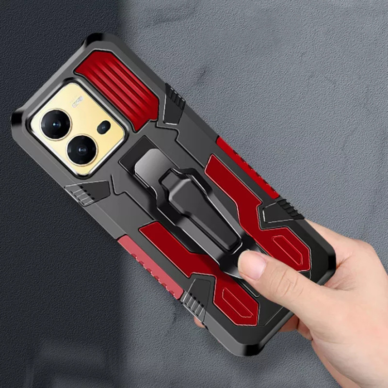 Dành Cho Vivo V25 V25e V23 V23e V21 V21e V20 se V17 V27 Pro 5G 4G Vỏ Giáp Lai Chống Sốc Đứng Có Kẹp Thắt Lưng