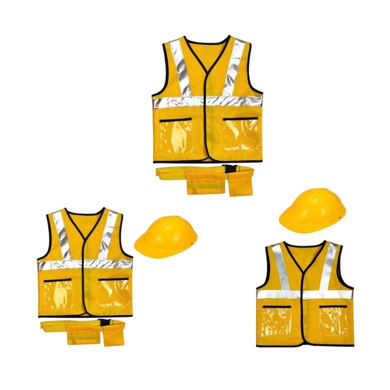 Dasbsug Xây Dựng Công Nhân Trang Phục Kid Builder Trang Phục Nghề Nghiệp Thắt Lưng Áo Nón Trang Phục Quần Áo Cho Halloween Sinh Nhật Par