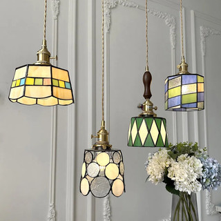 AIMI NHÀ ĂN PHÒNG KHÁCH NHÀ BẾP TREO ĐÈN THỦY TINH MÀU LAMPSHADE LIGHT BAR CAFE TRANG TRÍ TRẦN ĐÈN CHÙM