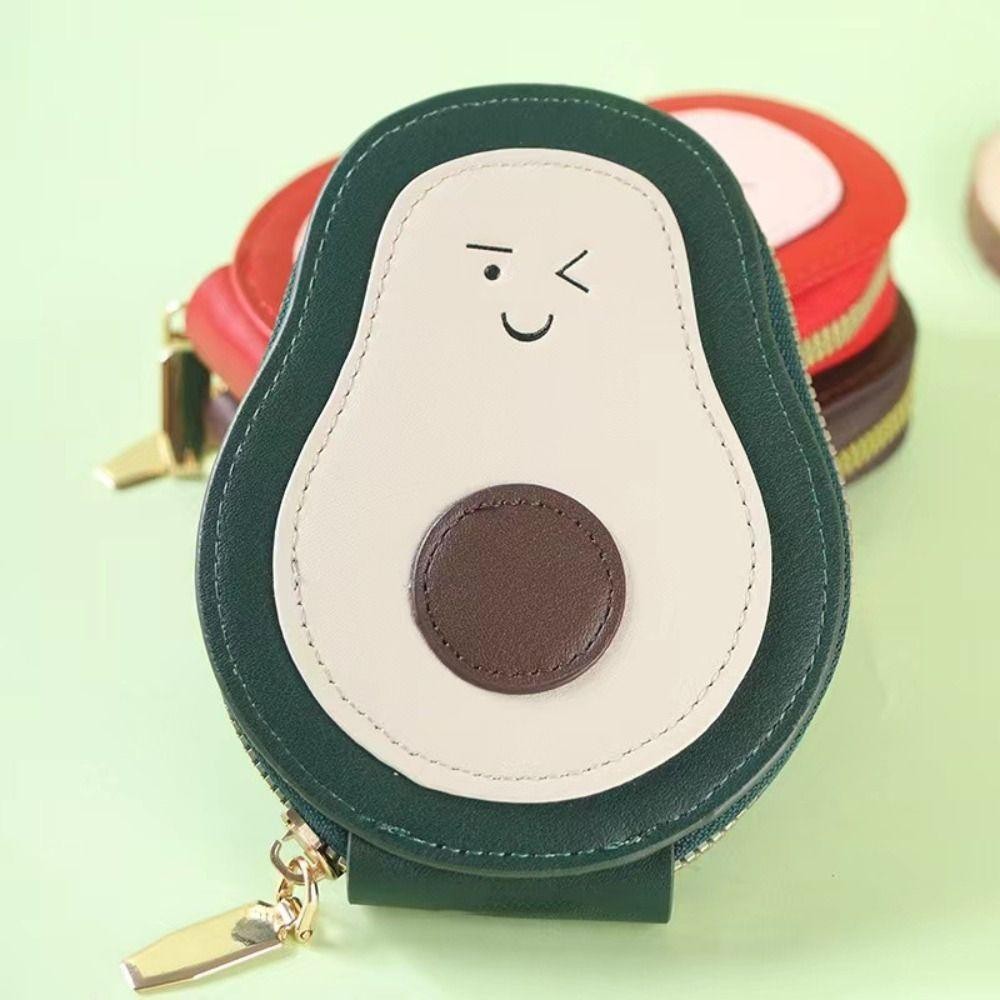 Hộp đựng thẻ ID HAPPYNOOK, Ví đựng thẻ Mini bằng da PU dung tích lớn, Phim hoạt hình sáng tạo Bơ 11 túi đựng thẻ danh thiếp dành cho nữ