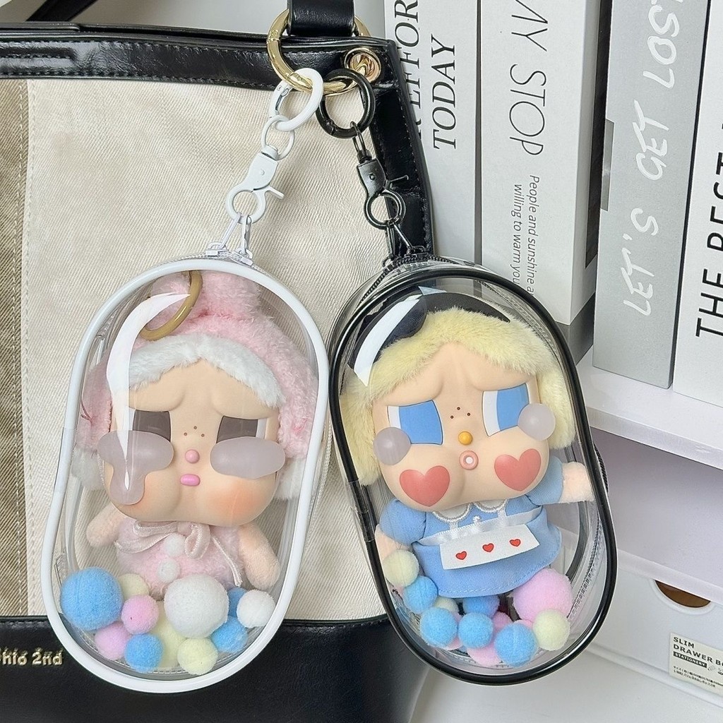 Hộp đựng búp bê 18CM Hộp bảo vệ chống nước trong suốt đa năng HD Hộp lưu trữ trong suốt Vinyl Hình Mặt dây chuyền