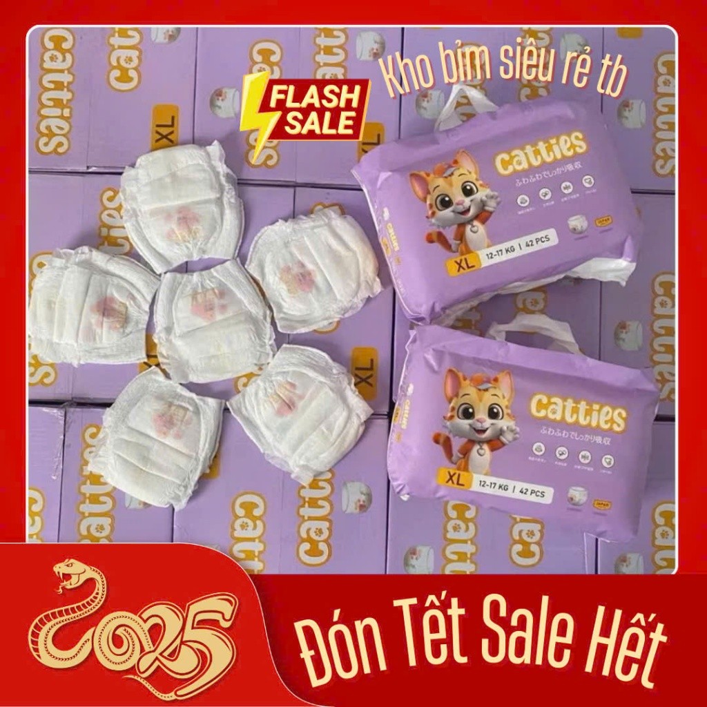 (KO QUÀ  - thỏ trắng cho Tã bỉm Nhật Catties đủ size số từ newborn - 3xl quần