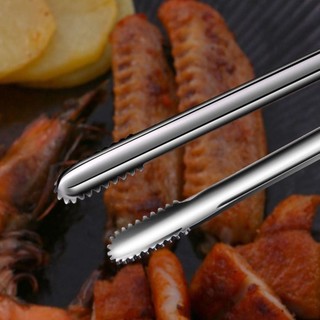 SCANDIFY 1 Cái Kẹp Thịt Nướng, Kẹp Bánh Mì Dày Kéo Dài, Kẹp Thực Phẩm Đa Năng Inox 304 Chống Trơn Trượt Đồ Dùng Cắm Trại