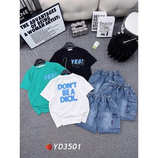 28-48kg Bộ bé trai size đại yes quần bò đùi YD