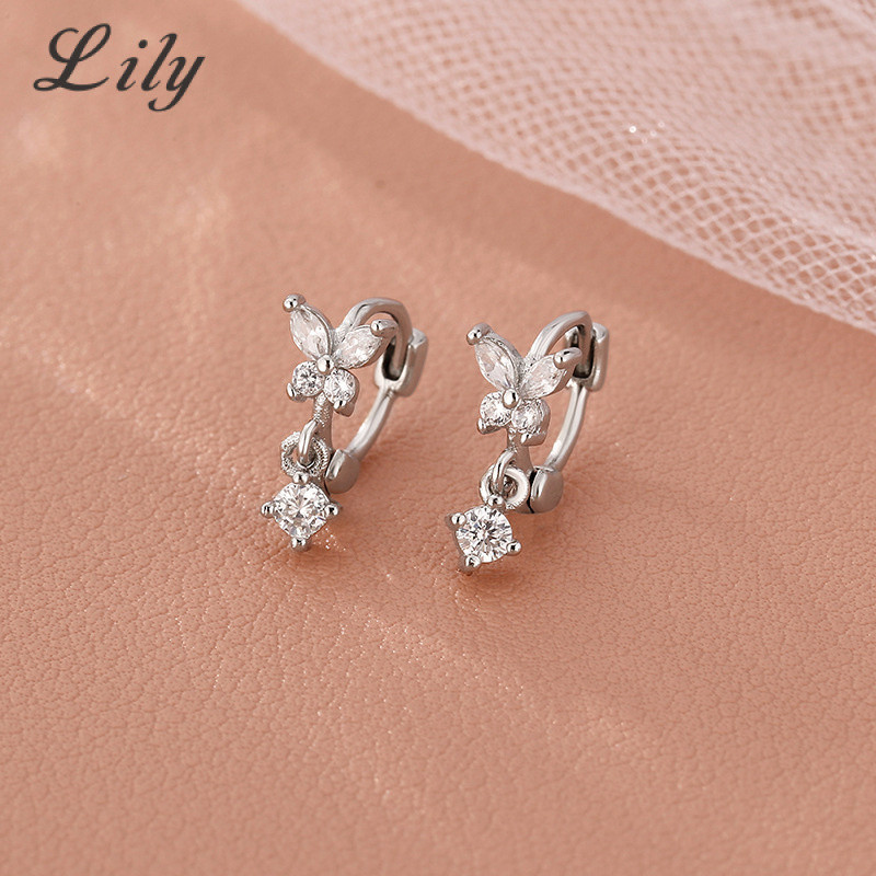 Bông Tai Zircon Bướm Thời Trang Nữ Độc Đáo Tất Cả Trận Đấu Bông Tai Tua Rua