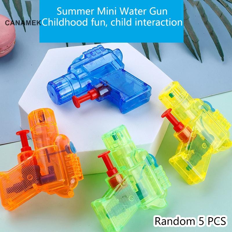Canamek 5 Cái / bộ Mùa Hè Bên Biển Đồ Chơi Nước Cầm Tay Bằng Tay Súng Nước Đồ Chơi Trẻ Em Người Lớn Bể Bơi Ngoài Trời Bên Biển Đạo Cụ CSF