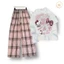 Tổng Hợp Các Sét Quần Kẻ Caro HỒNG ống Rộng + Mix Áo Phông Form Rộng Tay Lỡ Cotton