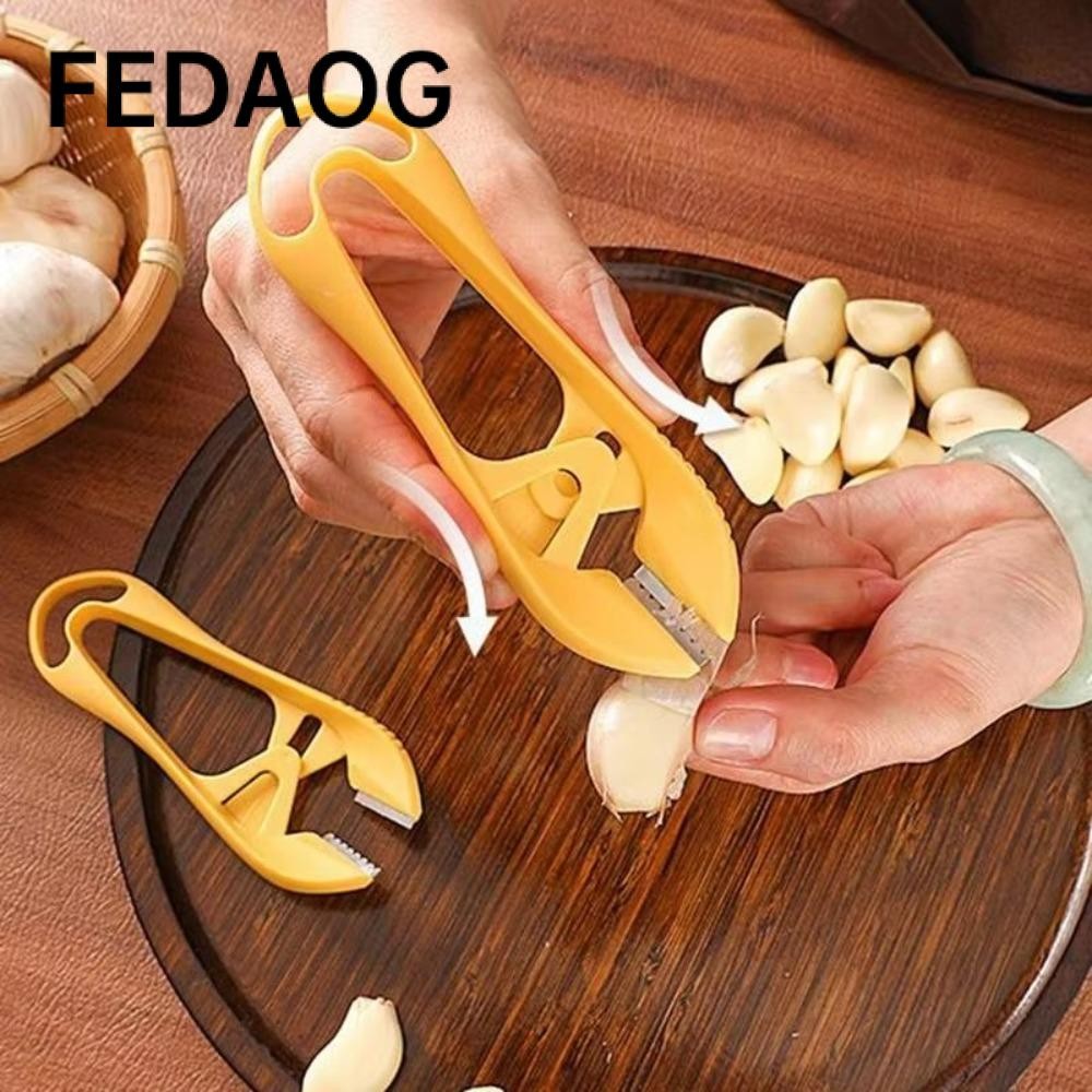 FEDAOG Nhíp Thủ Công Bóc Tỏi, Dụng Cụ Gọt Vỏ Tỏi Đa Chức Năng Di Động, Phụ Kiện Nhà Bếp