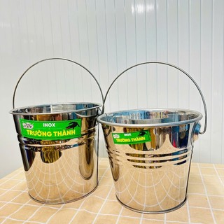 Xô Đá inox quai - XÔ ƯỚP LẠNH CHẤT LIỆU INOX 304 KHÔNG GỈ - KHÔNG BẠC MÀU Thùng Chứa Đá - Trường An VN