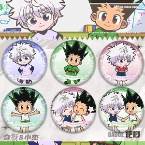 Hunter × HUNTER Gon Freecss Killua Zoldyck Huy hiệu Pin 58mm – Nút kim loại sưu tập Anime cho Itabag & Quà tặng