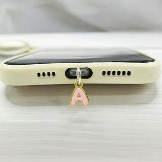 1 Cái Hợp Kim Màu Hồng Chữ Charm Chống Bụi Cắm, Phụ Kiện Nắp Bụi Điện Thoại Đa Năng, Chất Liệu Kim Loại, Cho iPhone / Android / Type-C Cổng
