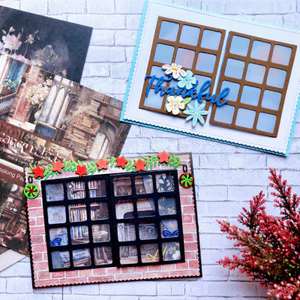 Cắt khuôn Cutting Dies Cửa sổ kim loại dập nổi Scrapbooking khắc mẫu