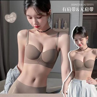 Áo Ngực Nửa Cốc Nữ Ngực Nhỏ Đẩy Lên Lớn Không Dây Phụ Kiện Ngực Push up Supermodel Chống Trọng Lực Traceless Dày Mở Rộng Bên Ngoài Áo Ngực Shop Bubblu27 vn