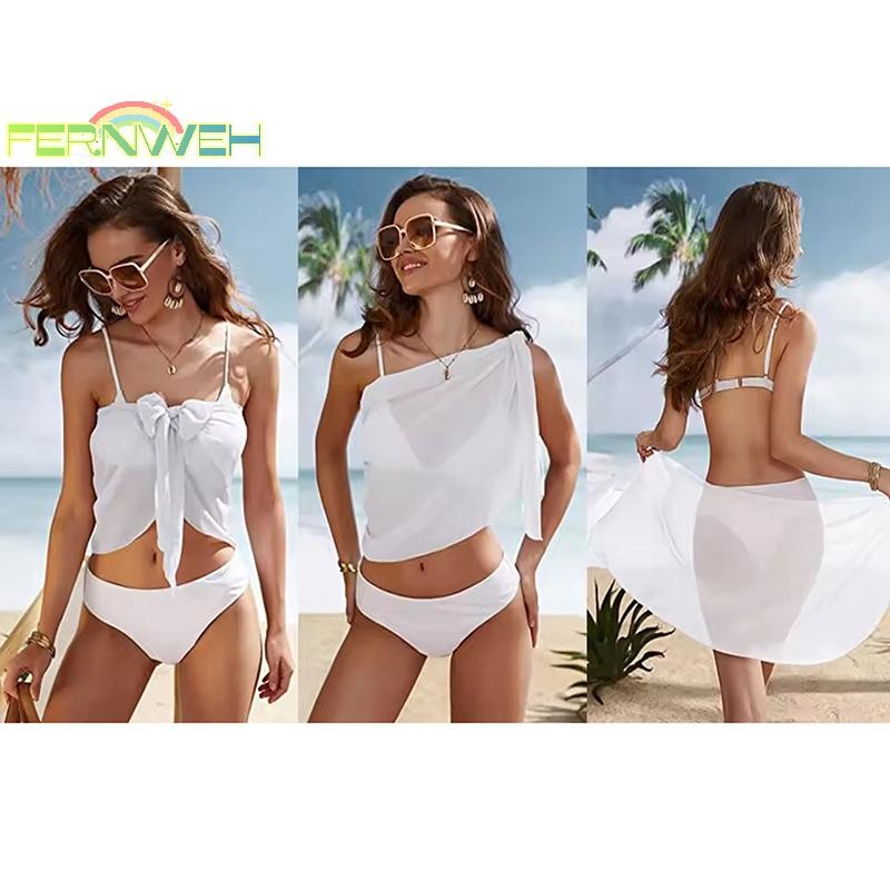 [Fernweh] Váy voan ngắn sarong dành cho nữ Váy không có Bikini Đồ bơi đi biển Bộ đồ tắm Bọc váy cho đồ bơi Mùa hè che đậy [MỚI]