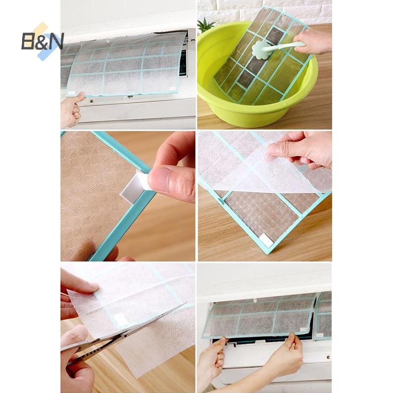 B & N 10 Cái Giấy lọc điều hòa không khí có thể cắt Giấy làm sạch lưới chống bụi.