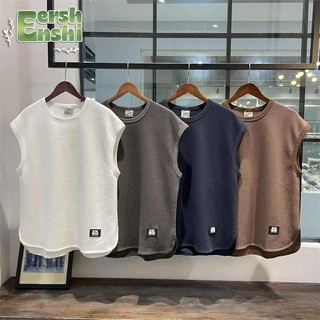 Áo thun không tay cổ điển kiểu Mỹ Áo sơ mi nam màu trơn có đáy