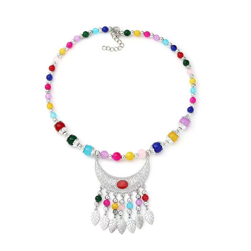 Dâu Trước Dây Xích Lông Mày Tua Rua Style Bohemian Nhiều Màu Sắc - Phụ Kiện Tóc Dân Tộc Tây Tạng Retrô