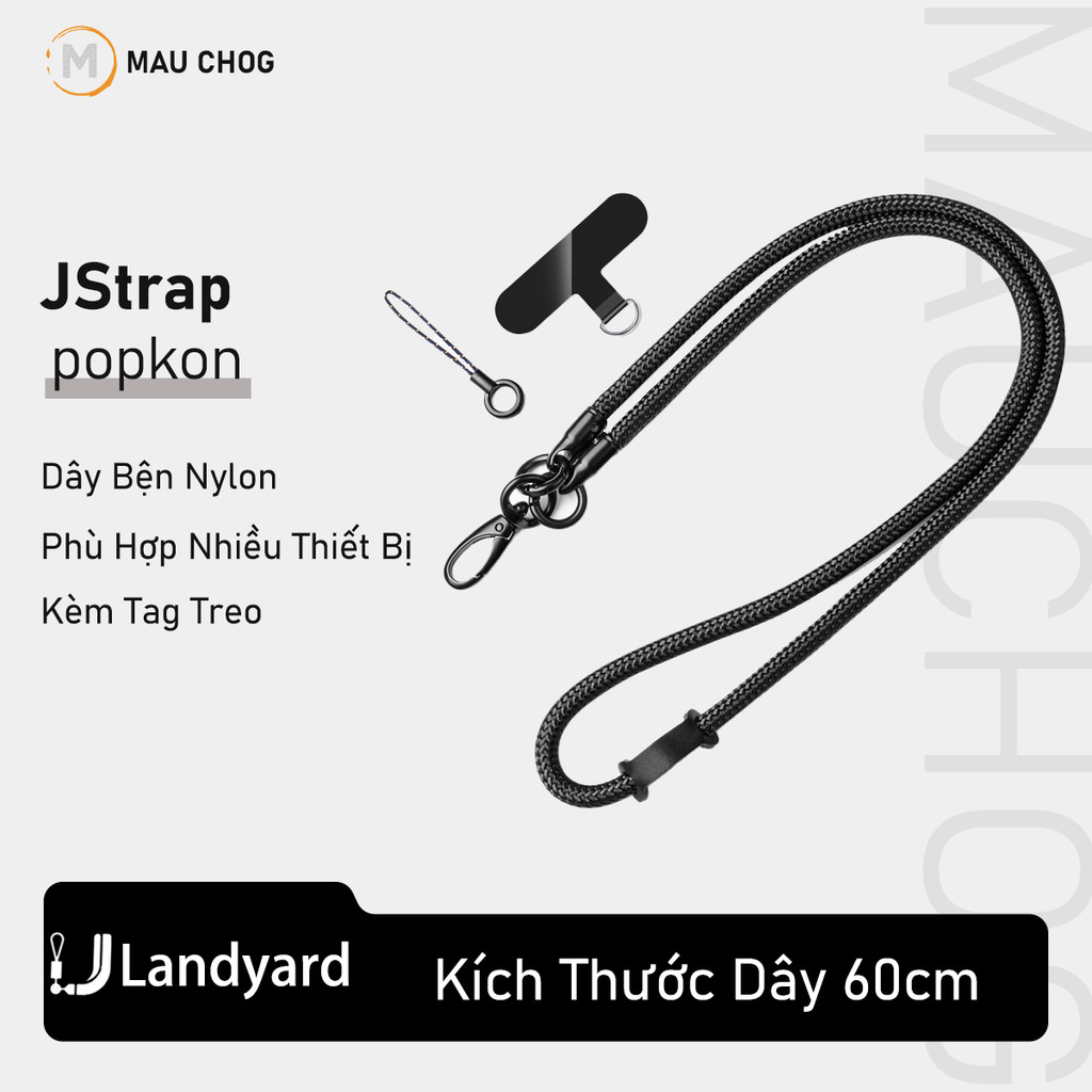 Dây Đeo Cổ Chất Liệu Nylon Mềm Mại Kèm Tag Treo Độ Dài 60cm Cho Điện Thoại iPhone Samsung Xiaomi LG