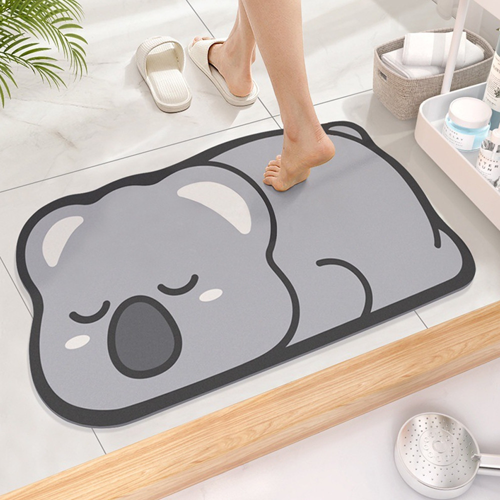 Thảm nhà tắm hút nước siêu thấm hút DINO, thảm chùi chân, trang trí hình thú cưng dễ thương
