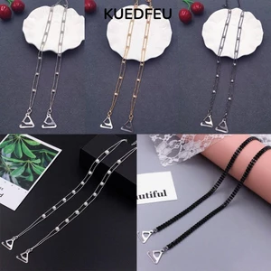 KUEDFEU Dây đeo đồ lót , Dây đeo áo ngực chống trượt bằng kim loại, Dây đeo vai bằng kim cương giả có thể điều chỉnh thời trang