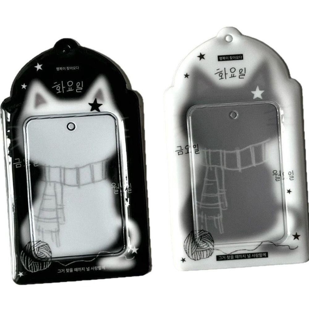 FEDAOG Photocard, Giá đỡ Photocard lưu trữ ảnh 3 inch đa chức năng, Tay áo thẻ mèo đen