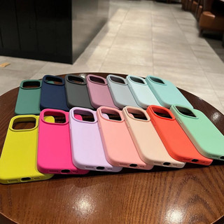 Ốp Silicon Lỏng Cho iPhone 16 16E 15 14 13 12 11 Pro Max Chống Sốc Mềm Mặt Sau Bảo Vệ Cho 16 series Phụ Kiện Điện Thoại