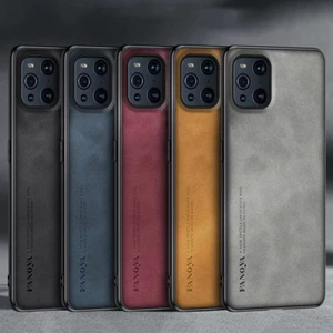 Dành cho OPPO Find X3 / X3 Pro Luxury Business Retro Leather Soft Rubber TPU Case