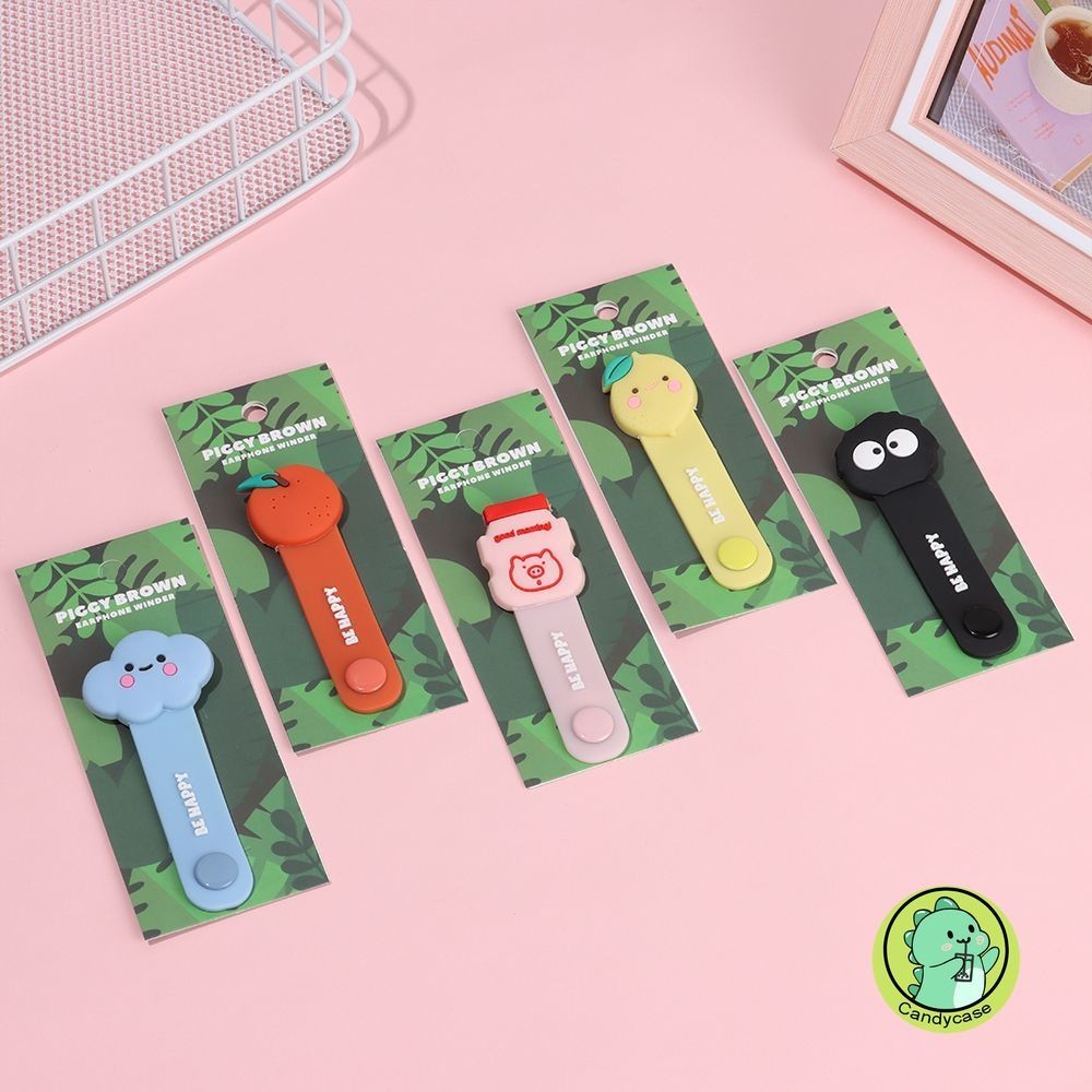 1pc Màu Sắc Ngẫu Nhiên Hoạt Hình Cáp Dữ Liệu Tổ Chức Đa Năng Bảo Vệ Dây Dấu Trang Kẹp Dây Cuộn Dây Dữ Liệu Lưu Trữ Tai Nghe Winder
