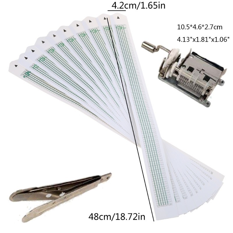 Cinna 15 Note DIY Tune Hand Crank Mechanical Music Box Movement Hole Puncher Hoàn hảo cho người mới bắt đầu Bộ dụng cụ hộp nhạc
